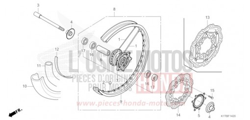 ROUE AVANT CRF300LAS de 2025